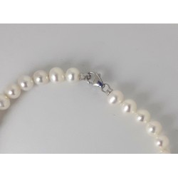 Bracciale Donna MIKIKO MR0717O4FCBI045 In Perle Con Chiusura E Dischetti In Oro Bianco