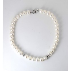Bracciale Donna MIKIKO MB0861O4FCBI045 1 In Perle Con Sfere E Chiusura Oro Bianco