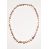 Collana Donna MIKIKO MC1466O4FRMU059 In Perle Multicolore E Calcedonio Rosa