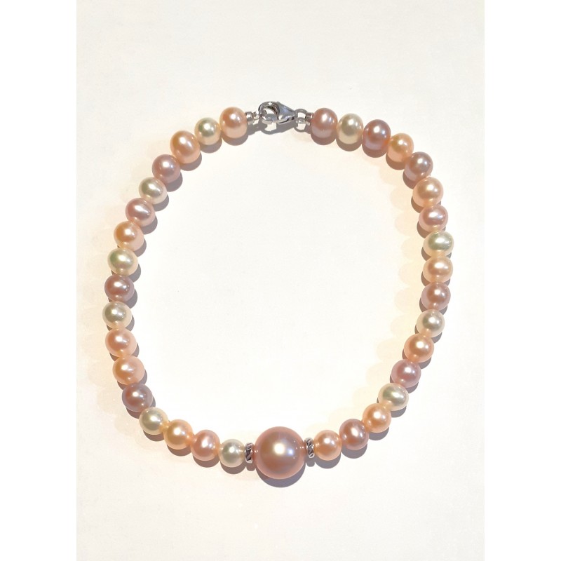 Bracciale Donna MIKIKO MR0662O4FCMU045 In Perle Coltivate Multicolore