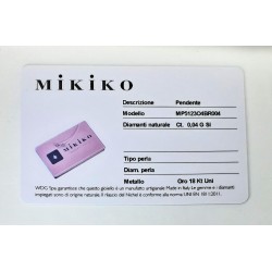 Diamante Blisterato MIKIKO MP5123O4BR004 Con Montatura A Goccia In Oro Bianco