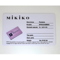 Diamante Blisterato MIKIKO MP5033O4BR001 Con Montatura A Cipollina In Oro Bianco