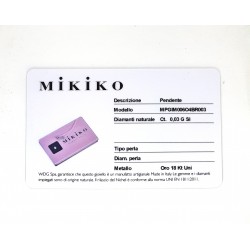 Diamante Blisterato MIKIKO MPGIM006O4BR003 Con Montatura Quadrata In Oro Bianco