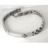Bracciale Uomo Ananda Steel AXBR04 PN In Acciaio Con Piastra e Pietra Nera