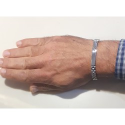 Bracciale Uomo Ananda Steel AXBR04 PN In Acciaio Con Piastra e Pietra Nera