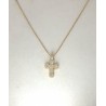 Collana Donna Gioja Argento CCD17 D In Argento Dorato Con Croce  Zirconi