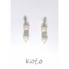 Orecchini Donna Kioto 361CORTO Pendenti In Oro Bianco Con Perle Coltivate