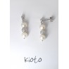 Orecchini Donna Kioto 361CORTO Pendenti In Oro Bianco Con Perle Coltivate