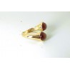 Anello Donna Sovrani J8873 In Ottone Dorato A Contrarié Con Pietre Marroni