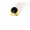 Anello Donna Sovrani J8259M13 In Ottone Dorato Con Pietra Nera