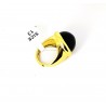 Anello Donna Sovrani J8259M13 In Ottone Dorato Con Pietra Nera