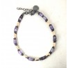 Bracciale Uomo Sovrani J7575 Con Dischetti In Ametista E Inserti Antracite E Rosé
