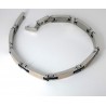 Bracciale Uomo ARKANO BAC143R In Acciaio Con Particolari Rosé E Neri