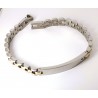 Bracciale Uomo ARKANO ABA030NR In Acciaio Bicolore Con Diamante Nero