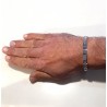 Bracciale Uomo ARKANO ABA030NR In Acciaio Bicolore Con Diamante Nero
