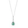 Collana Donna Lotus Silver LP1592-1/5 In Argento Con Pietra Verde A Goccia