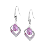 Orecchini Donna Lotus Silver LP3711-4/2 Pendenti Con Zircone Rosa Scuro A Goccia