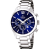 Orologio Uomo Cronografo Festina F20343/7 Con Quadrante Blu E Cinturino Acciaio