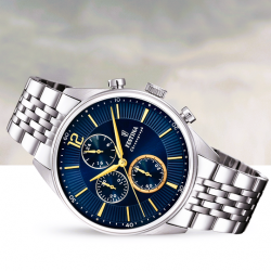Orologio Uomo Cronografo Festina Timeless F20285/3 Con Quadrante Blu