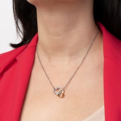 Collana Donna Lotus Style LS2117/1/1 In Acciaio Con Cuori e Strass