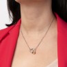 Collana Donna Lotus Style LS2117/1/1 In Acciaio Con Cuori e Strass