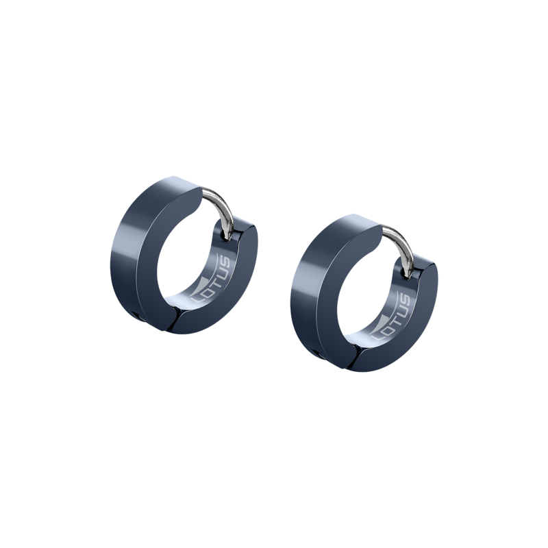 Orecchini Uomo Lotus Style LS2160/4/3 A Cerchio In Acciaio IP Blu Scuro