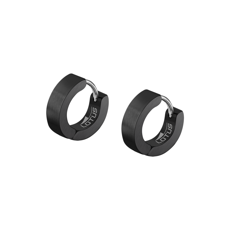 Orecchini Uomo Lotus Style LS2160/4/5 A Cerchio In Acciaio IP Nero