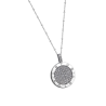 Collana Donna Lotus Style LS1751-1/1 In Acciaio Con Pendente Tondo Con Strass