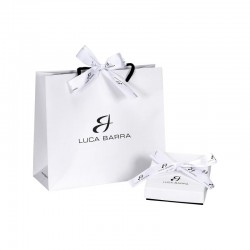 Collana Donna Luca Barra CK2069 In Acciaio Con Rosa Dorata Girevole