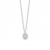 Collana Donna Luca Barra CK2064 In Acciaio Con Zircone Ovale E Strass
