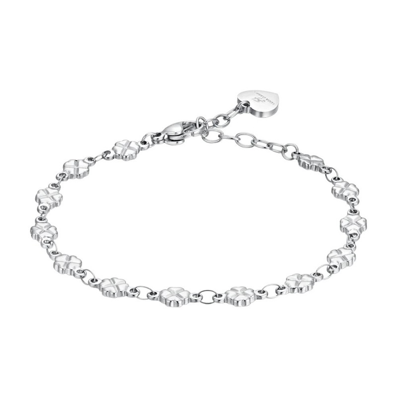 Bracciale Donna Luca Barra BK2723 In Acciaio A Quadrifogli