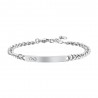 Bracciale Uomo Luca Barra BA1803 In Acciaio Con Piastra Centrale E Infinito