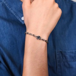 Bracciale Uomo Luca Barra BA1824 In Acciaio Con Ferro Di Cavallo