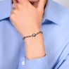 Bracciale Uomo Luca Barra BA1825 In Acciaio Con Quadrifoglio