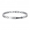 Bracciale Uomo Luca Barra BA1762 In Acciaio Con Particolare Nero