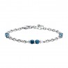 Bracciale Uomo Luca Barra BA1733 In Acciaio Con Elementi Blu