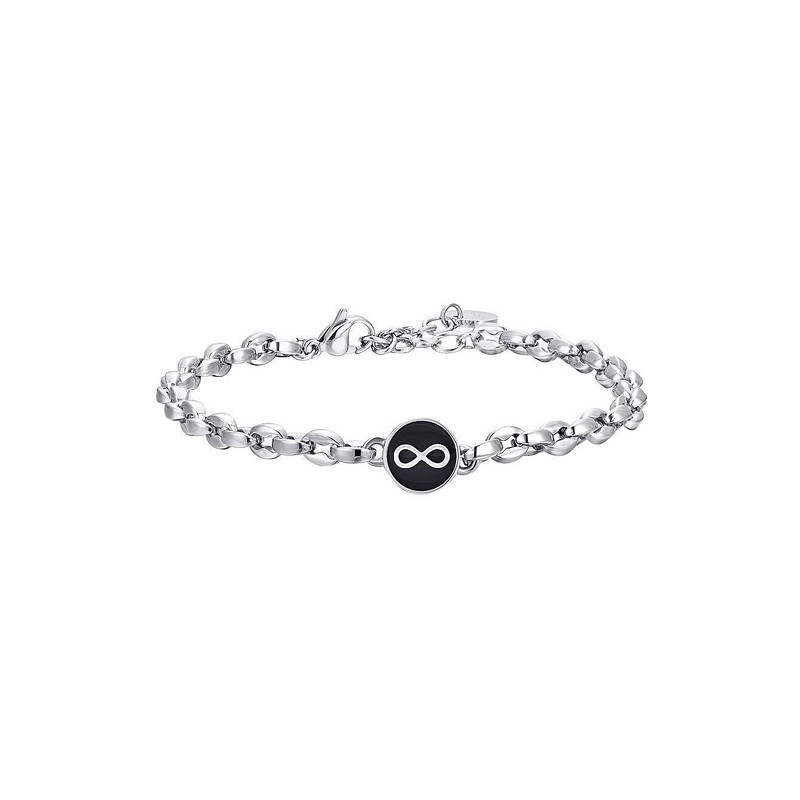 Bracciale Uomo Luca Barra BA1823 In Acciaio Con Infinito
