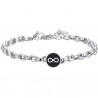 Bracciale Uomo Luca Barra BA1823 In Acciaio Con Infinito