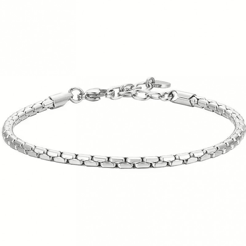 Bracciale Uomo Luca Barra BA1818 In Acciaio A Maglia Rotonda