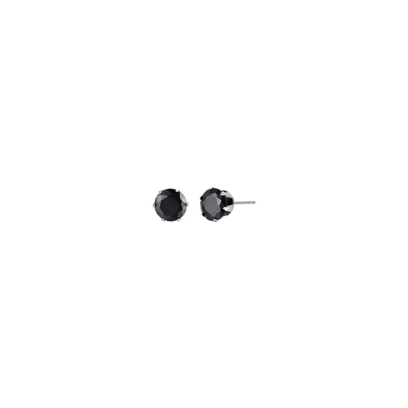 Orecchini Unisex Luca Barra OK1336 Punto Luce In Acciaio Con Zircone Nero
