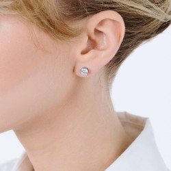 Orecchini Unisex Luca Barra OK921 Punto Luce In Acciaio Con Zircone