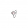 Anello Donna Luca Barra ANK543 In Acciaio Con Zircone Rosa E Strass