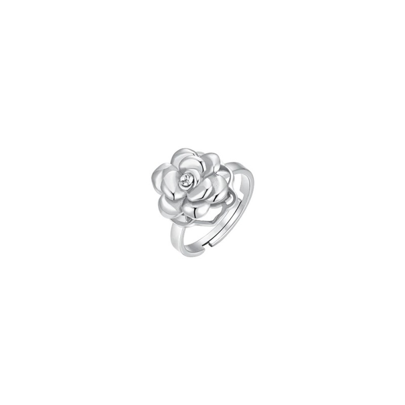 Anello Donna Luca Barra ANK546 In Acciaio Con Rosa Girevole