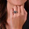 Anello Donna Luca Barra ANK546 In Acciaio Con Rosa Girevole