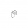 Anello Donna Luca Barra ANK536 In Acciaio Con Quadrifoglio E Zircone