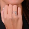 Anello Donna Luca Barra ANK538 In Acciaio Con Corno E Zircone