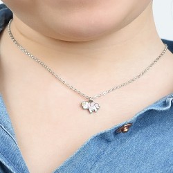 Collana Bambina Luca Barra JC109 In Acciaio Con Unicorno