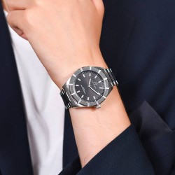 Orologio Uomo Luca Barra BU142 In Acciaio Con Quadrante Nero