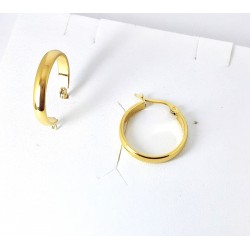 Orecchini Donna Liu-Jo Essential LJ2378 A Cerchio In Acciaio Dorato Diametro 22 mm