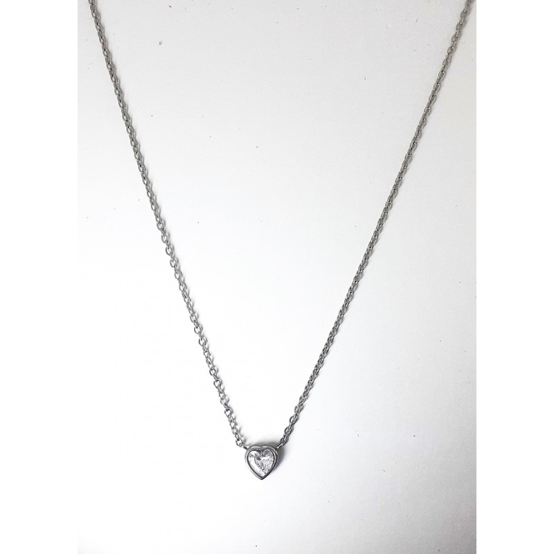 Collana Donna Liu-Jo LJ2527 Punto Luce In Acciaio Con Cristallo A Cuore